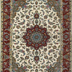 قالیچه کرک گل ابریشم طرح تقدیسی