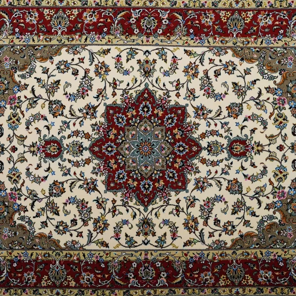 قالیچه کرک گل ابریشم طرح تقدیسی