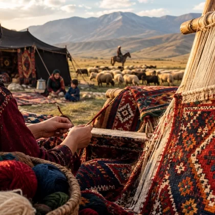 داستان فرش دستبافت قشقایی؛ وقتی زندگی کوچ‌نشینی روی تار و پود می‌نشیند